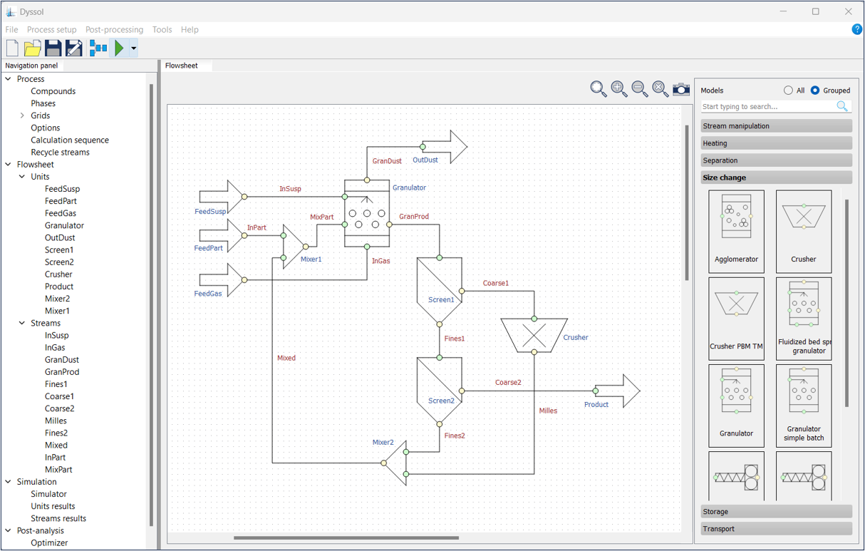 DyssolPro Flowsheet Simulation